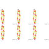 6x 40cm HAWAIIAN LEI Bulk Pack - Tropical Beach Luau Party - Red/Yellow/Green Garland Flowers