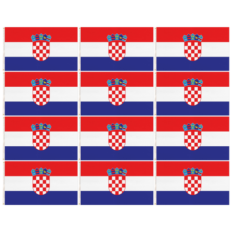 12x Croatia Country Flag Bulk Pack - Heavy Duty Hrvatska/Croatian Flag with Metal Eyelets (150cm x 90cm)