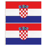 2x Croatia Country Flag Pack - Heavy Duty Hrvatska/Croatian Flag with Metal Eyelets (150cm x 90cm)