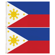 2x Philippines Country Flag Pack - Heavy Duty Filipino Flag with Metal Eyelets (150cm x 90cm)