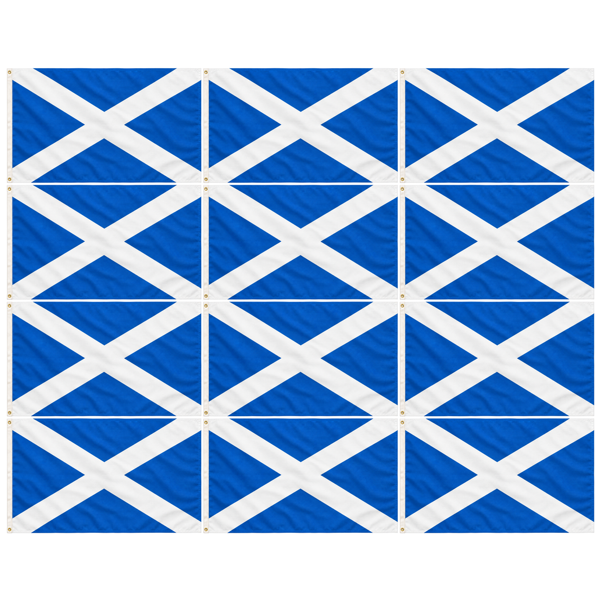 12x Scotland Country Flag Bulk Pack - Heavy Duty Scottish Flag with Metal Eyelets (150cm x 90cm)