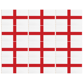 12x England Country Flag Bulk Pack - Heavy Duty St George's Cross English Flag with Metal Eyelets (150cm x 90cm)