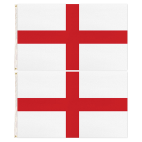 2x England Country Flag Pack - Heavy Duty St George's Cross English Flag with Metal Eyelets (150cm x 90cm)
