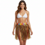 Womens 60cm Hawaiian Hula Skirt - Tropical Grass/Lei (Fancy Dress/Luau Party)