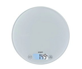 Propert Disque 3 Tempered Glass Kitchen Scales in White
