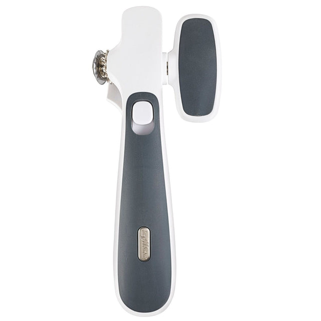 Zyliss Lock n Lift Can Opener Hands-Free Lid Removal Non-Slip Grip - White Grey