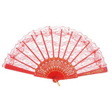 LACE FAN Hand Folding Wedding Party Bridal Spanish Costume Accessory - Yellow