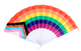 12x Rainbow Gay Pride Fabric Cooling Fan Bulk LGBTQ