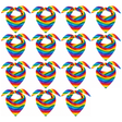15x Rainbow Bandana Bulk Pack - 100% Cotton Head Wrap/Durag/Scarf/Mask (Gay Pride/LGBTQ+ Party)