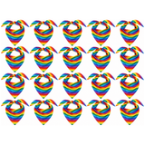 20x Rainbow Bandana Bulk Pack - 100% Cotton Head Wrap/Durag/Scarf/Mask (Gay Pride/LGBTQ+ Party)