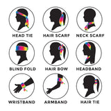 Rainbow Long Headband/Hair Tie - LGBT/Gay Pride Scarf (Party Accessory)