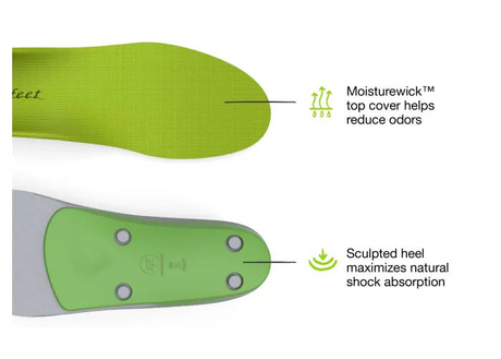 Superfeet Unisex All-Purpose High Arch Support Insoles - Green (Orthotics)