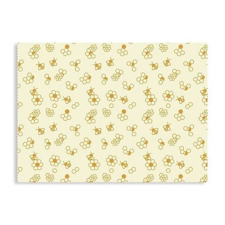 6x Karlstert Natural Beeswax Honeycomb Food Wrap Bulk Pack - Honeybee Print (43 x 58.5cm)
