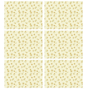 6x Karlstert Natural Beeswax Honeycomb Food Wrap Bulk Pack - Honeybee Print (43 x 58.5cm)