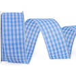 2 Metre Gingham Ribbon for Gift Wrapping, Decorations & More in Blue Check