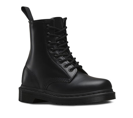 Dr. Martens 1460 Mono Boots Shoes Lace Up Genuine Leather Docs - Black