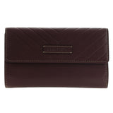 Pierre Cardin Detroit Leather Long Wallet - Brown (Quilted Detail & RFID Protection)