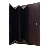 Pierre Cardin Detroit Leather Long Wallet - Brown (Quilted Detail & RFID Protection)