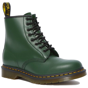 Dr. Martens 1460 Smooth Leather Boots (Womens 8 Eye Lace Up Shoes) - Green