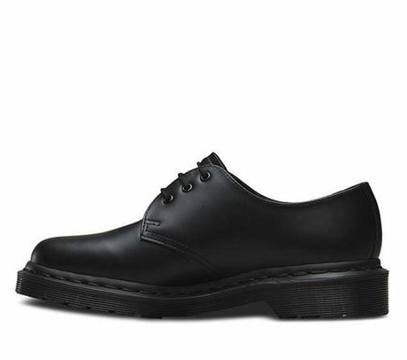 Dr. Martens Mono Smooth Flats Women's Lace-Up Shoes - Black