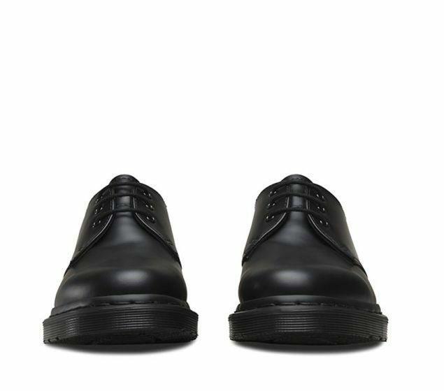 Dr. Martens Mono Smooth Flats Women's Lace-Up Shoes - Black