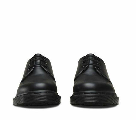 Dr. Martens Mono Smooth Flats Women's Lace-Up Shoes - Black