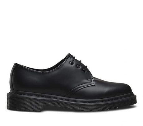 Dr. Martens Mono Smooth Flats Women's Lace-Up Shoes - Black