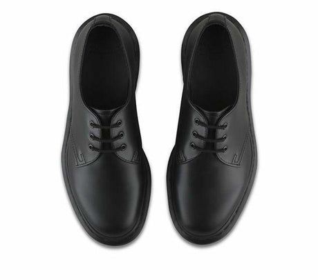 Dr. Martens Mono Smooth Flats Women's Lace-Up Shoes - Black