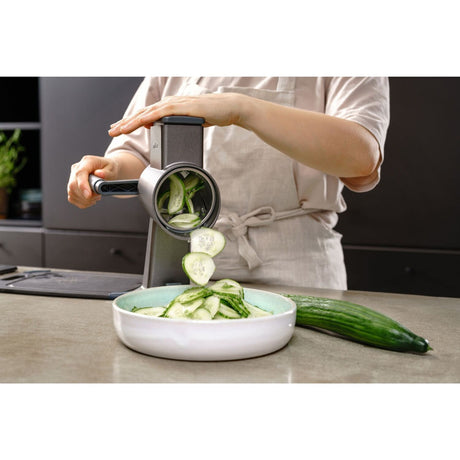 Zyliss Gourmet Drum Grater 3 Stainless Steel Drums with Suction Base