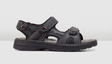 HUSH PUPPIES SIMMER Mens Leather Adjustable Strap Comfort Sandals Shoes - Black - 13 UK