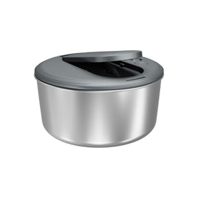 Zyliss Swift Dry Salad Spinner Stainless Steel AquaVent One-Hand Pump - Small