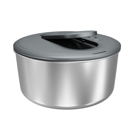 Zyliss Swift Dry Salad Spinner Stainless Steel AquaVent One-Hand Pump - Large