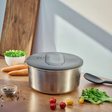 Zyliss Swift Dry Salad Spinner Stainless Steel AquaVent One-Hand Pump - Large
