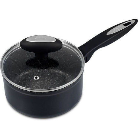 Zyliss Ultimate Forged 16cm/1.5L Non-Stick Saucepan w/ Lid Cover - Black