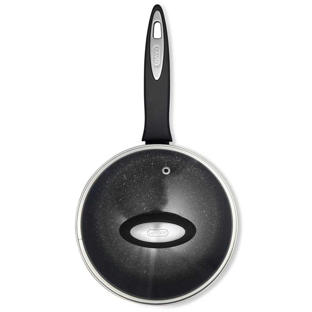 Zyliss Ultimate Forged 18cm/2L Non-Stick Saucepan w/ Lid Cover - Black