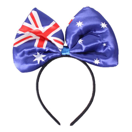 12x Australian Flag Bow Headband Bulk Pack – Festive Australia Day Accessory