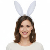 White Bunny Ears Headband - Easter/Animal Costume (Halloween & Fancy Dress)