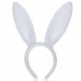 3x White Bunny Ears Headband Pack - Easter/Animal Costume (Halloween & Fancy Dress)