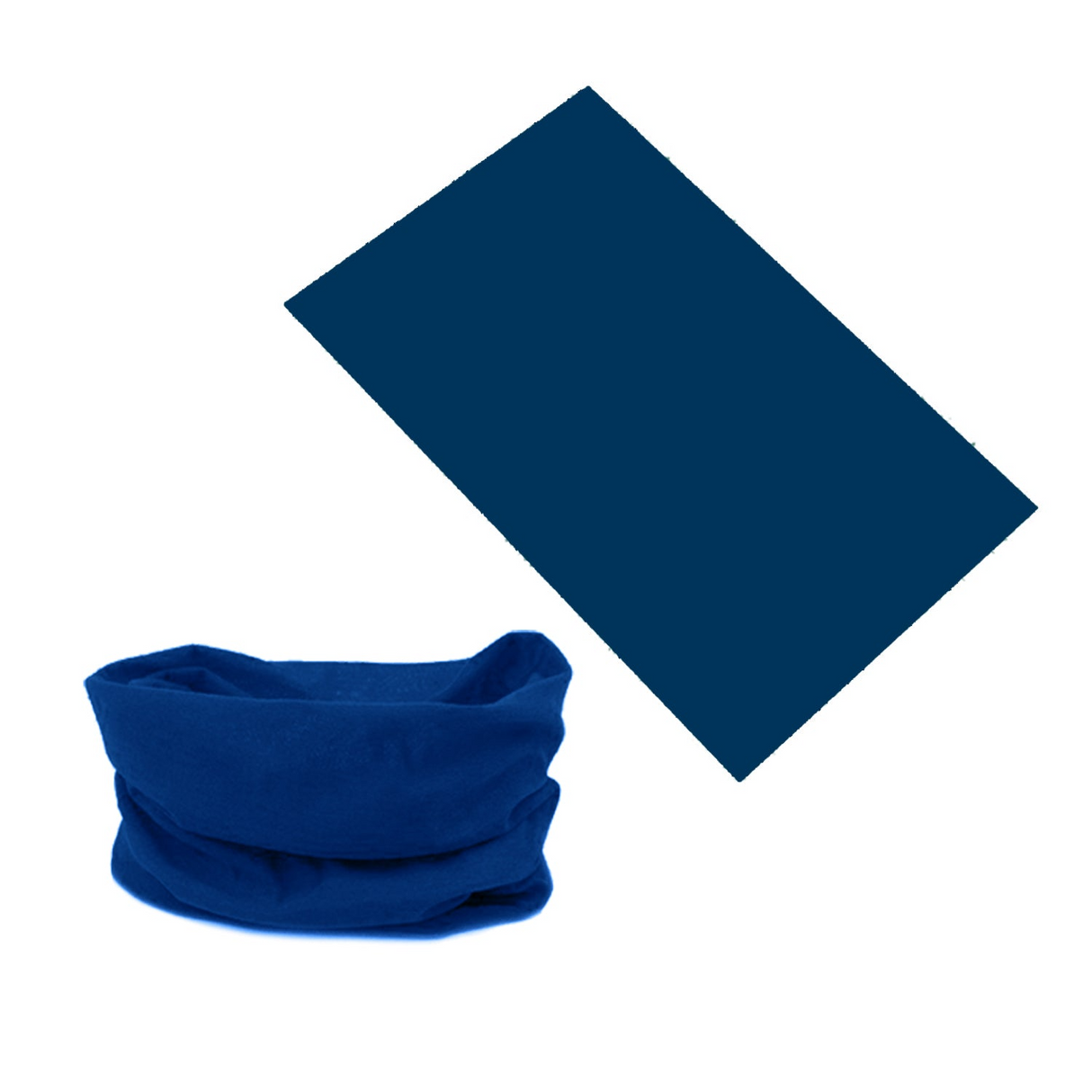 Navy Blue Seamless Tube Bandana - Neck Gaiter/Face Mask/Head Scarf for Ski & Snow