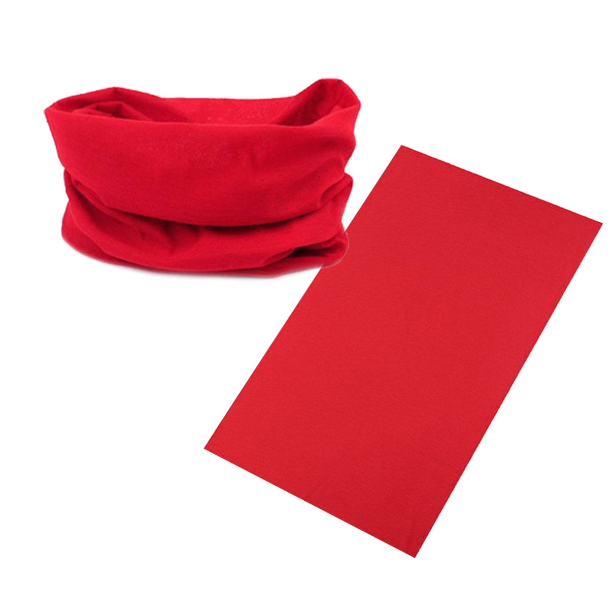 Red Seamless Tube Bandana - Neck Gaiter/Face Mask/Head Scarf for Ski & Snow