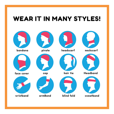 Seamless Tube Bandana Head Scarf Face Cover Mask Gaiter Ski Snow in Red