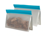 12x Avanti 500mL Large Reusable Stand Up Snack Bags Bulk (6 Packs of 2)