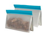 Avanti 500ml Large Reusable Stand Up Snack Bags (1 Pack of 2) - 2 Bags Total