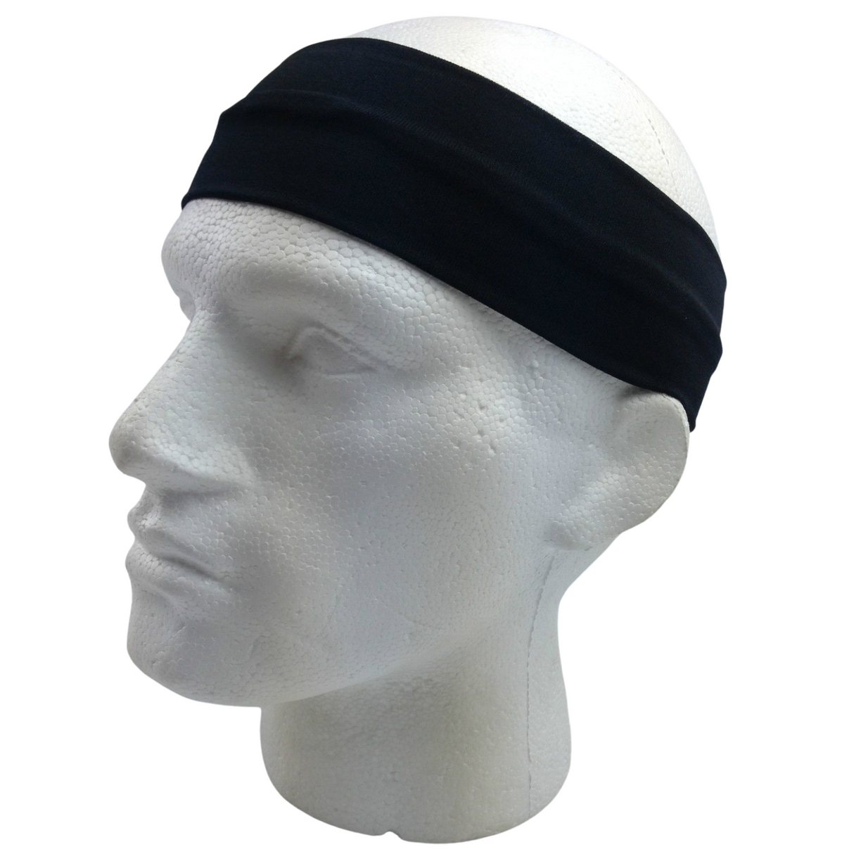PLAIN HEADBAND Elastic Stretch Sports Yoga Hair Band Unisex 8cm Wide Wrap - Purple