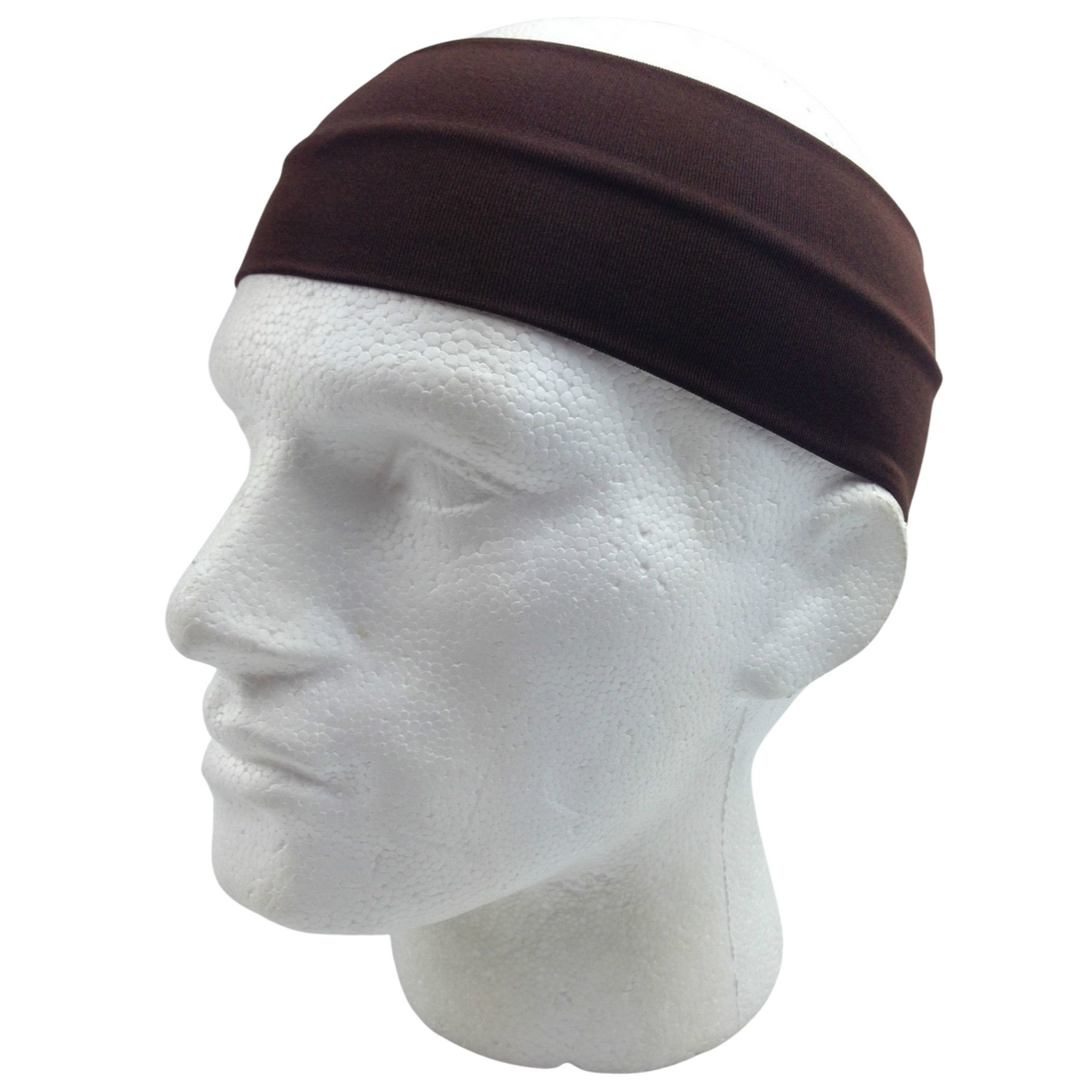 PLAIN HEADBAND Elastic Stretch Sports Yoga Hair Band Unisex 8cm Wide Wrap - Sky Blue