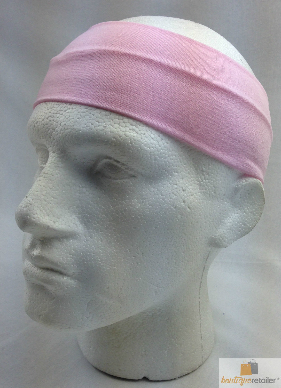 PLAIN HEADBAND Elastic Stretch Sports Yoga Hair Band Unisex 8cm Wide Wrap