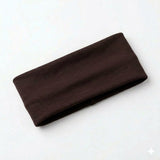 3x Brown Sports Headband Pack - 8cm Elastic Stretch Hair Band (Yoga/Gym)