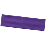 3x Purple Sports Headband Pack - 8cm Elastic Stretch Hair Band (Yoga/Gym)