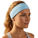 3x Sky Blue Sports Headband Pack - 8cm Elastic Stretch Hair Band (Yoga/Gym)