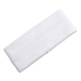 3x White Sports Headband Pack - 8cm Elastic Stretch Hair Band (Yoga/Gym)